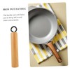 Mikinona Wok Handle Wok Accessories Detachable Handle Cookware Pan Replacement