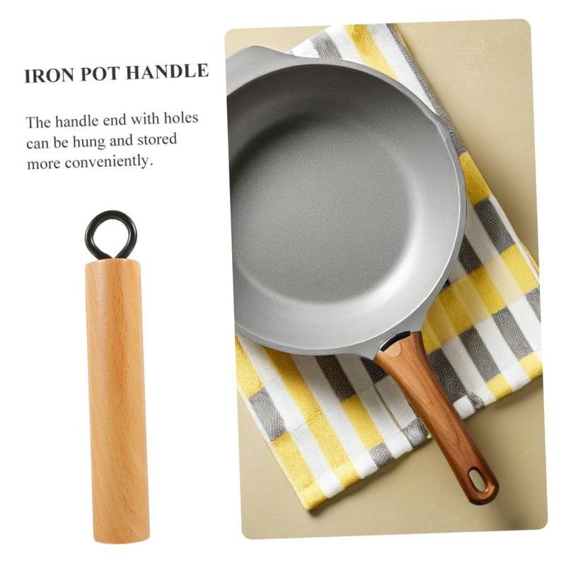 Mikinona Wok Handle Wok Accessories Detachable Handle Cookware Pan Replacement