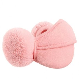 EA Winter Fur-Lined Thermal Open Face Mask for Extreme Cold Earmuff Deep Pink