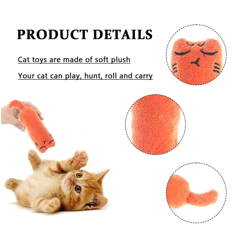 WERIGONI Pack of 4 Chew Resistant Cat Toys, Catnip Toy,