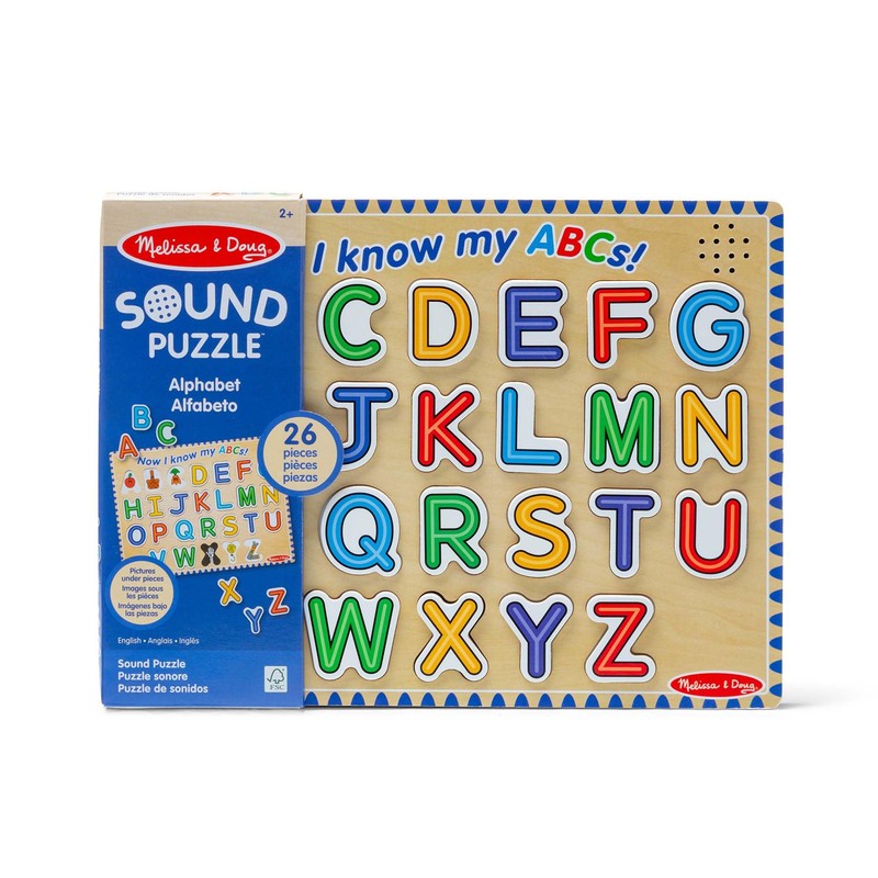 Melissa & Doug Wooden Alphabet Sound Puzzle - Wooden Puzzle