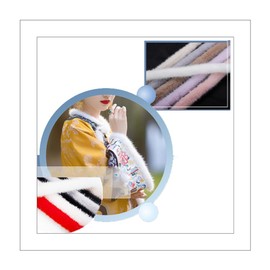 Rockreyoa Faux Fur Ribbon Faux Fur Border Fur Fabric Plush Ribbon Decorative Ribbon Christmas Coin Ribbon Plush Trim Fabric Roll for DIY Handmade Costumes Crafts Sewing Decorating Large Red 1 m