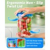 BiuLeon 6 Pack-34oz Freezer Storage Containers, Plastic Food Storage Containers