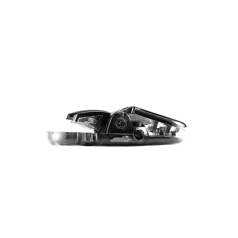One-Touch Clip 5MM Round Cord Fish Clip Gray (Set of