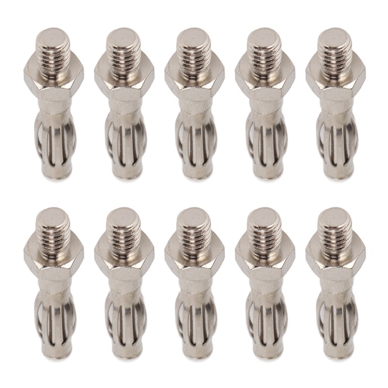 50Pcs Banana Plugs Hex Thread High Accuracy Good Transmission Performance