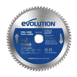 Evolution M210TCT-50MS - 210 mm Saw Blade for Cutting Mild Steel - Metal Saw Blade with 50 Teeth and Carbide Tipped Generates Virtually No Heat, Burrs or Sparks