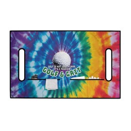 Knextrepoy Tie Dye Golf Grit Golf Cart Seat Covers Club Car Golf Cart Seat Towel Blanket with Pockets Keep Seat Comfortable and Clean, Non-Slip Accessories Protect Your Golf Cart