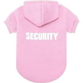 BINGPET Security Dog Hoodies Puppy Sweater Cold Weather Dog Coats Soft Brushed Fleece Pet Clothes Hooded Sweatshirt for Dog Cat