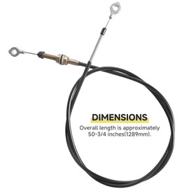 Aigemsi 2-11010 Throttle Cable Replacement, Suitable for UTVs Equipped Compatible with Honda Engines, Including Chuck Wagon Series and Trail Wagon Series, Overall Length 50-3/4", Inner Wire 48-3/4"