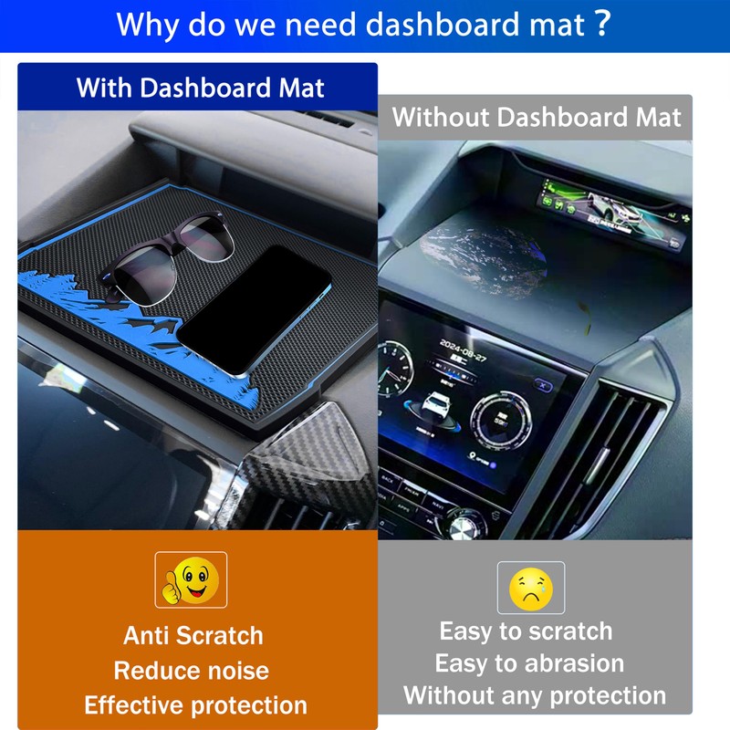 SENSHINE Dash Dashboard Cover Mat for Subaru Forester Accessories 2019-2023