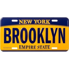 City-Souvenirs Brooklyn License Plate New York City Souvenir, Aluminum 6X 12IN