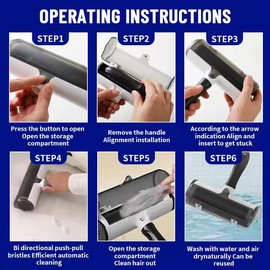 Tierhaarentferner für Hunde & Katzen – Wiederverwendbar, Ohne Kleber, Tierhaare Entfernen von Sofa, Kleidung, Auto & Teppich – Tierhaarroller Fusselrolle