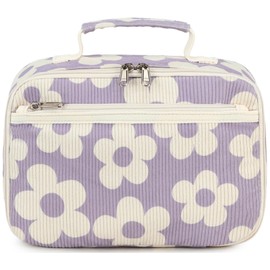 Bluboon Kids Girls Lunch Bag Insulated Lunch Box for school Corduroy Lunch Cooler Organizer School Kids Lunch Tote