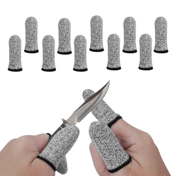 cobee Cut Resistant Finger Cots, 10 Pieces Reusable Finger Thumb