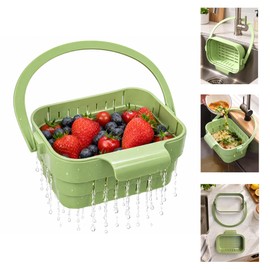 Foldable Hanging Sink Drain Basket Collapsible Kitchen Faucet Food Strainer