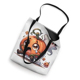 Funny Pumpkin with Sweet Ghost Tote Bag