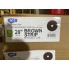 ACS Brown Strip Floor Maintenance Pads, 20 Inch Diameter, 5