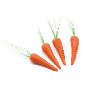 Unbranded Dollhouse Miniatures 1:12 Scale Carrots, 4/Pk #IM65082