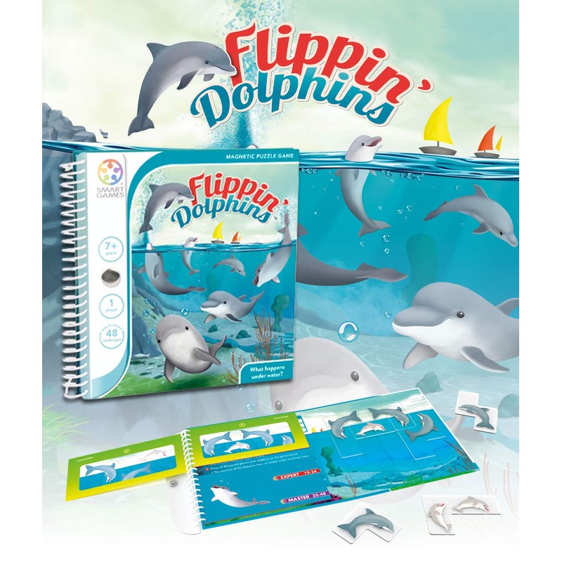 SMRT Games SGT310JP Flippin Dolphin Brain Training Magnetic Puzzle Game