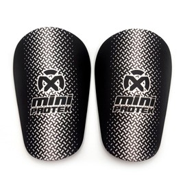 Oxum Sport Espinilleras de Fútbol Personalizadas Mini para Niños y Adultos - Talla M 10 x 6 cm Negra