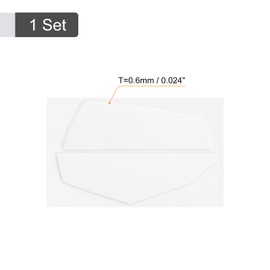 PATIKIL Rounded Curved Edges Mouse Feet Skates Pads 0.6mm w Cleaning Paper for G600 Gaming Mouse Feet Replacement White 2Pcs/1 Set