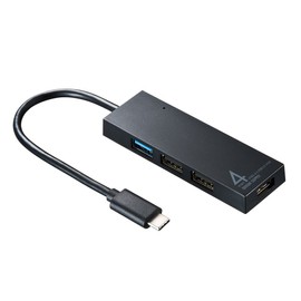 sanwasapurai USB Type C Combo Hub (4 Port) Black USB – 3tch7bk