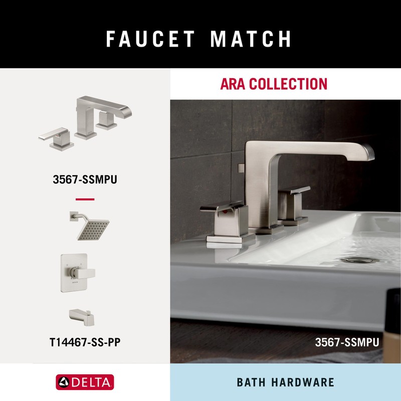 Delta 77535-SS Ara Single Towel Hook Bath Hardware Accessory in