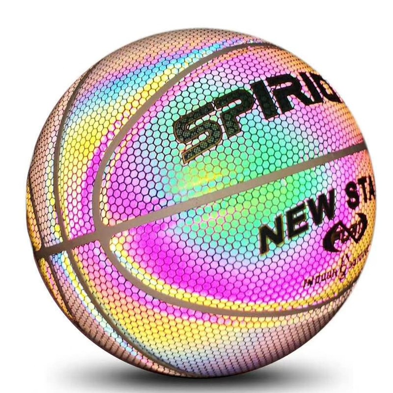 In The Dark Reflective Basketball - Rainbow Size 7 (29.5)