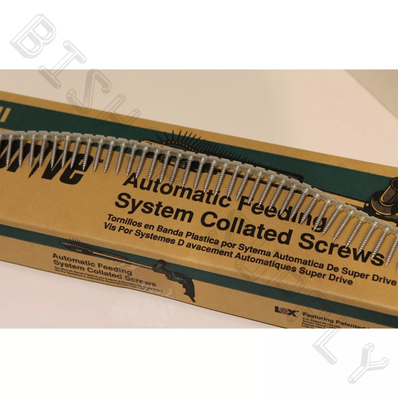 Hitachi 17511 1000ct SuperDrive Cement & Hardboard 8x1-1/4" Collated Screws