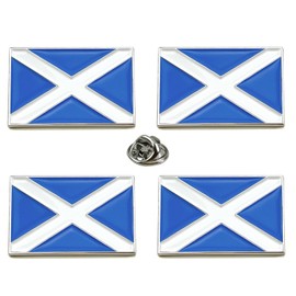 Lesonwo Pack of 2/4 Scotland Flag Pin Badge, Saint Andrew's Cross Lapel Pin Brooch Pins 30mmx20mm (4)