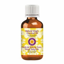 Deve Herbes Natural Virgin Coconut Oil (Cocos nucifera) Natural Therapeutic Grade Cold Pressed 100ml (3.38 oz)