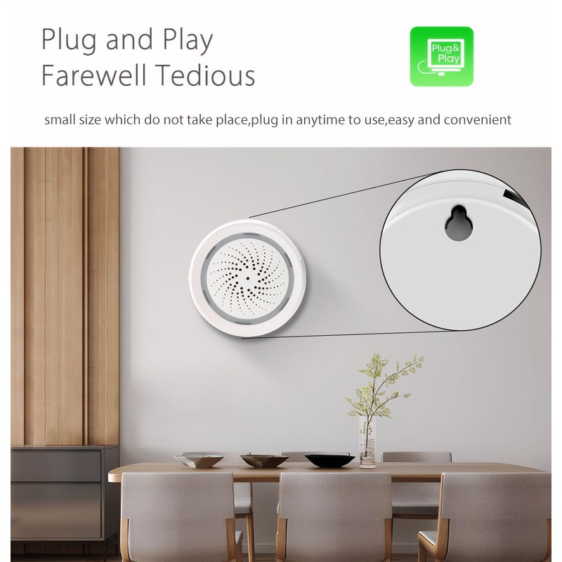 Mengshen 2 Pack WiFi Wireless Security Alarm Instant Phone AlertsTuya