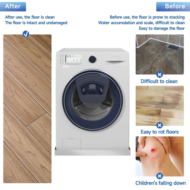 27" x 25" x 2.5" Washing Machine Pan, 304 Stainless
