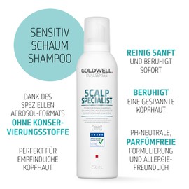 Goldwell Dualsenses Scalp Specialist Sensitive Foam Shampoo for Sensitive Scalp and Thinning Hair, 250 ml