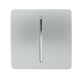 Trendi Artistic Modern Glossy Door Tactile Auto Retractive Bell Switch Silver ART-DBSI