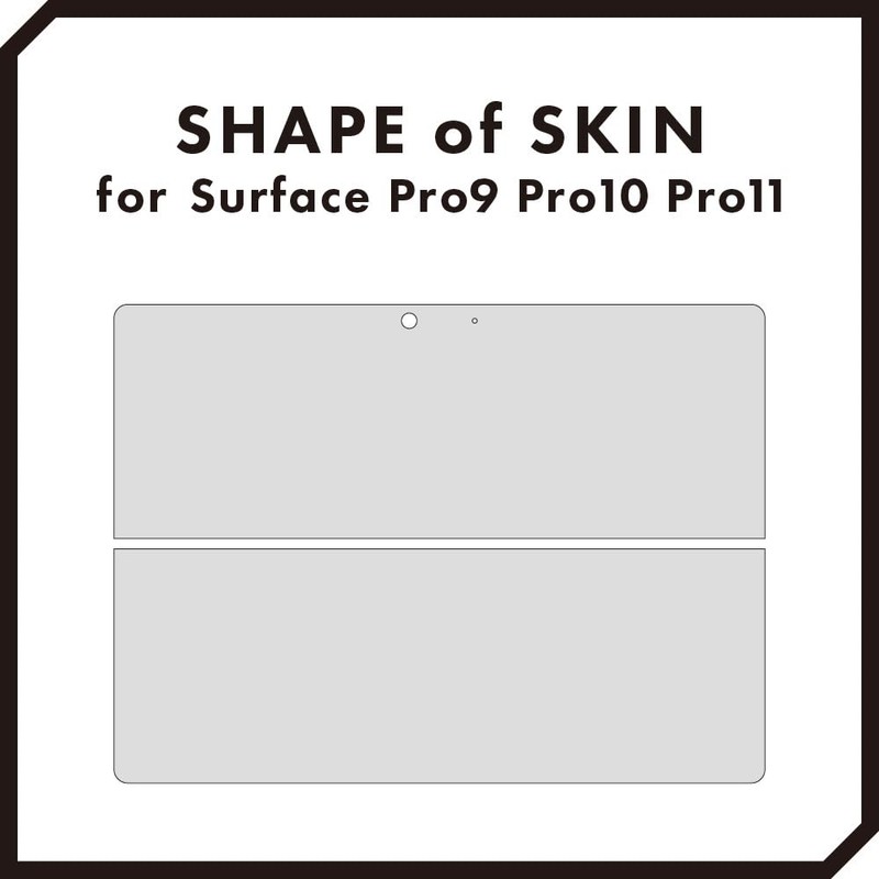 wraplus Skin Seal Compatible with Surface Pro9 [Black Leather] Back