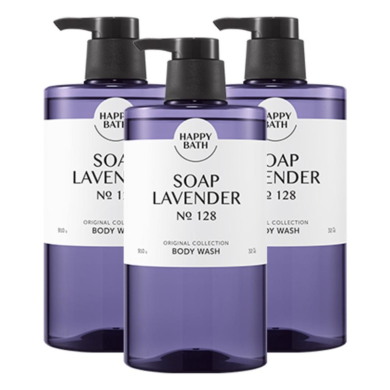 Happybath 해피바스 오리지널 컬렉션 솝라벤더 바디워시 910g 3개 Happybath Original