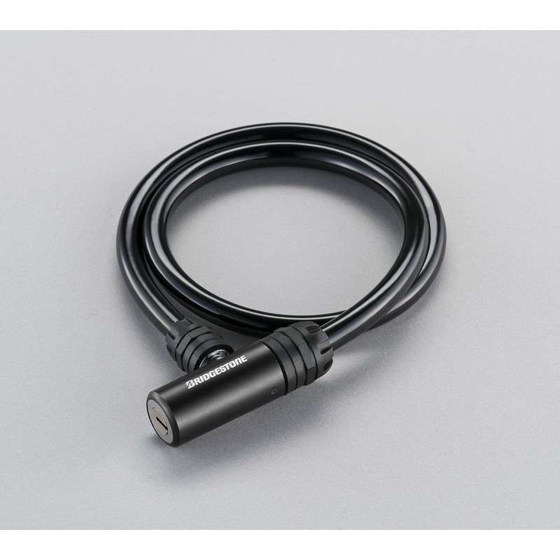 Bridgestone WL-AD.B Allock Bicycle Key Wire Lock, Black, Anti-Theft, Anti-Theft,