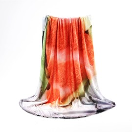 LMYOVE Burrito Novelty Food Pancake Blanket, Soft Flannel Round Tortilla Taco Blanket for Bedding Couch Sofa, Funny Gifts for Adults and Kids(Salmon Sushi Roll, 70.87"*70.87"