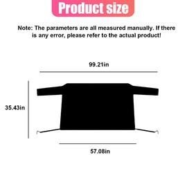 UHANBUT Car Rear Windshield Snow Ice Cover, Oxford Waterproof Auto Sun Shade, 57'' × 35'' Vehicle Windproof Protect Cover, Winter Frost Automotive Exterior Accessories for SUV, Sedan, Truck (Rear)