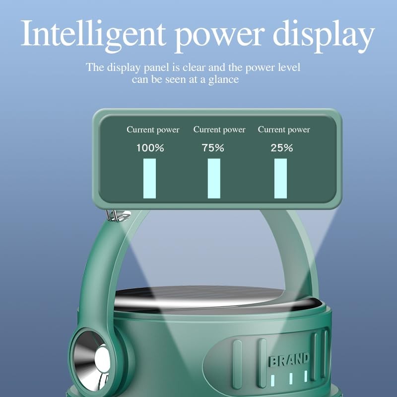 M.Y.Z. Wanderer Solar Rechargeable LED Camping Lantern, Portable Light with