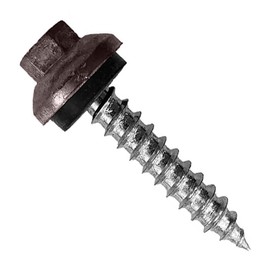 Fasteners Plus ST Fastening ZXL Tapping Woodbinder Metal-to-Wood #14 X 1-1/2" Charcoal Screws with EPDM Rubber Washer, 250-Count - Designed for Metal Roofing and Siding Panels