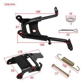 FLYPIG Motorcycle Kickstand Metal Center Kick MAIN STAND FRAME Parking Stand Foot Support For Yamaha PY50 PW50 PEEWEE