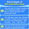 SimCos 16 Gauge Angled Finish Nails 304 Stainless Steel,(1-1/4", 1-1/2",