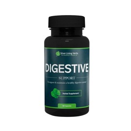 Silver Lining Herbs 30 Digestive Support - Herbal Support to Aid & Support Normal Digestive Function - Natural Digestion Support for Digestive Regularity - 90 Capsules