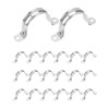 QWORK® 20 Pack 50mm U Shaped Clamp, 304 Stainless Steel