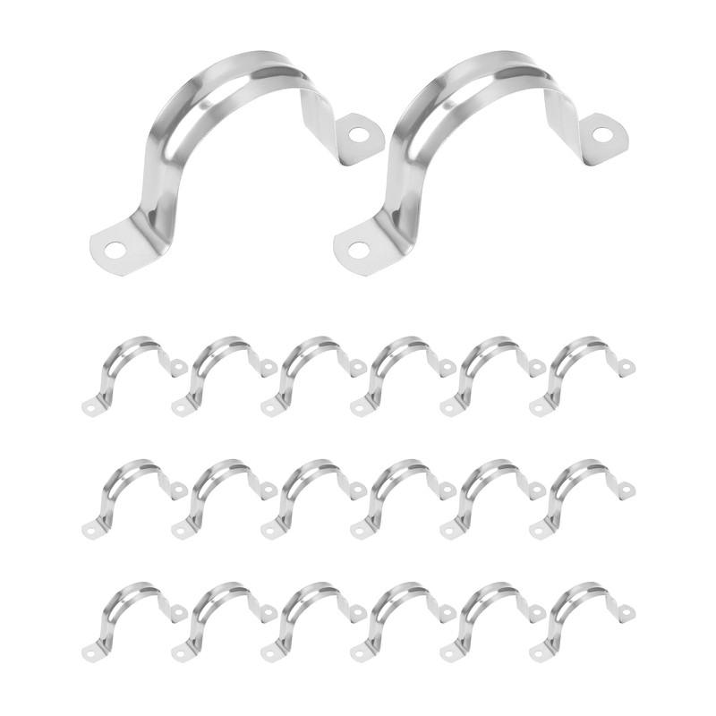 QWORK® 20 Pack 50mm U Shaped Clamp, 304 Stainless Steel