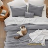 Bedsure Queen Comforter Set - 4 Pieces Pinch Pleat Bed