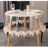 Mantel de vinilo transparente resistente al agua y al aceite