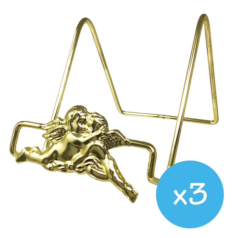 BANBERRY DESIGNS Cherub Decor - Plate Stand - Set of